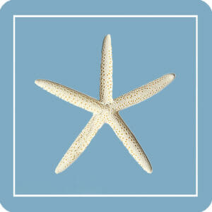 Ocean Blue Starfish Coaster