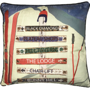 Ski trail Pillow