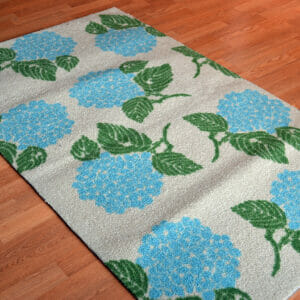 Hydrangea Hooked Rug