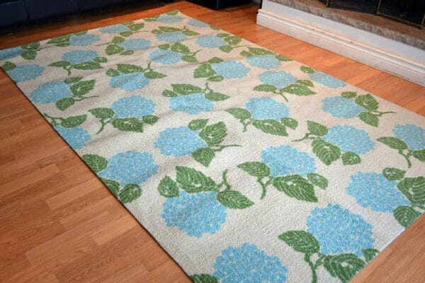 Hydrangea Hooked Rug