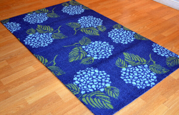 Hydrangea Hooked Rug