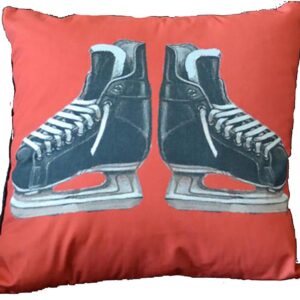 Skates Pillow Outdoora TM Fabric. Indoor/Outdoor.18" x 18"