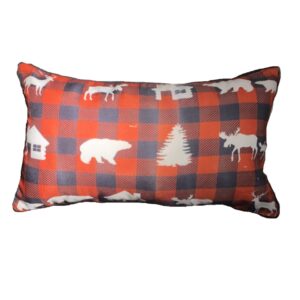 Buffalo Check Lodge Pillow Outdoora TM Fabric. Indoor/Outdoor.13" x 22"